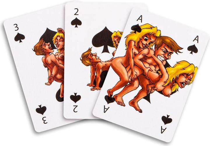 Produktbild Joke Items Spielkarten Kamasutra Comic, 54 Karten