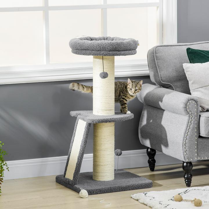 Actual product image Jamb Scratching post (92 cm, Dark grey+cream white)