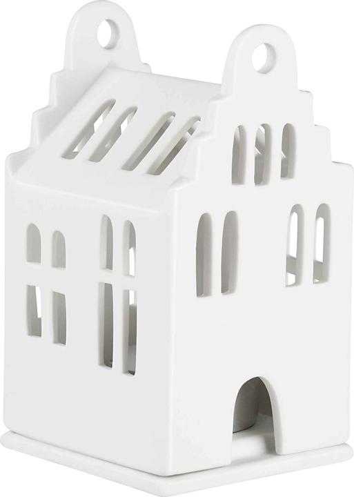 Räder - Mini Lichthaus Giebelhaus, weiss 6 x 6 5 x 11 cm