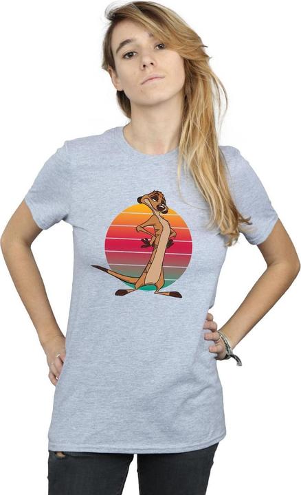Actual product image Disney Womens/Ladies The Lion King Timon Sunset Cotton Boyfriend T-Shirt (XXL)