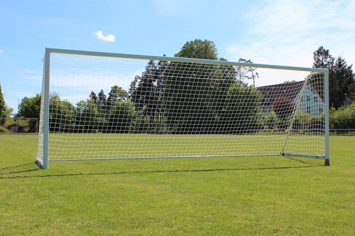 Actual product image Sport-Thieme Large field soccer goal with folding net hoop and ground frame