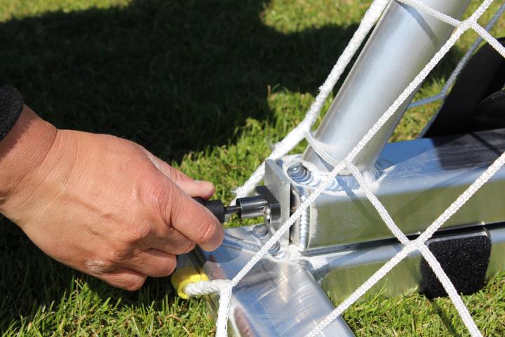 Actual product image Sport-Thieme Large field soccer goal with folding net hoop and ground frame
