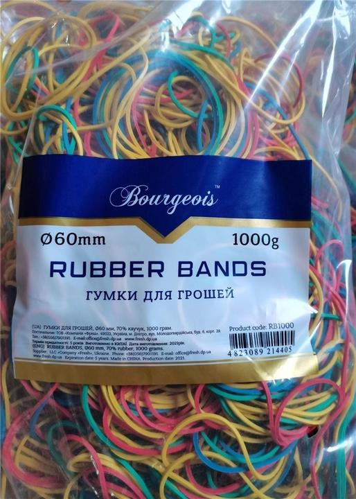 Produktbild Fresh Gummibänder 60 mm 1000g farbig sortiert