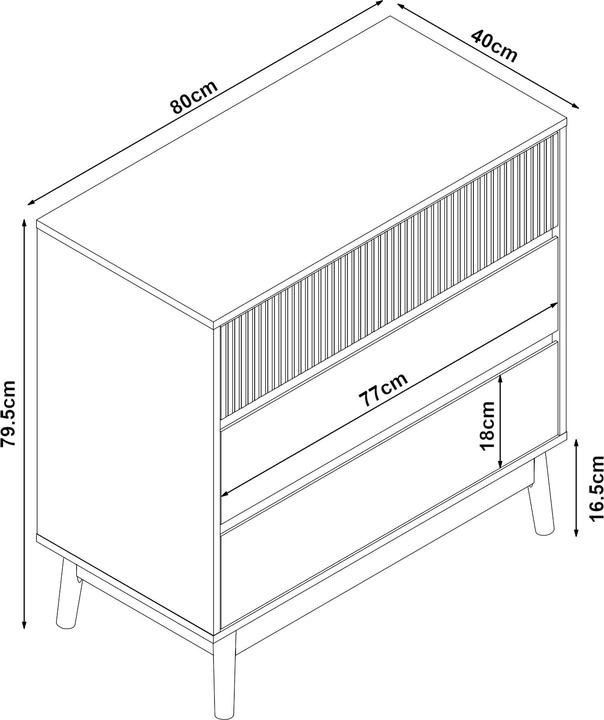 Actual product image En.Casa Landskrona (80 x 40 x 79.5 cm)