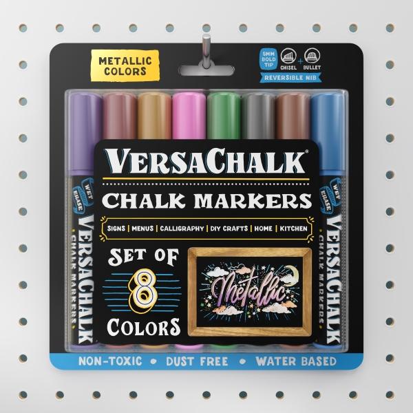 Actual product image VersaChalk - Metallic liquid chalk marker set of 8 with 5mm tip (8x)