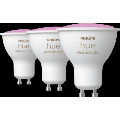 Philips Hue, Leuchtmittel, White & Color Ambiance BT (GU10, 5.70 W, 230 lm, 3 x, G)