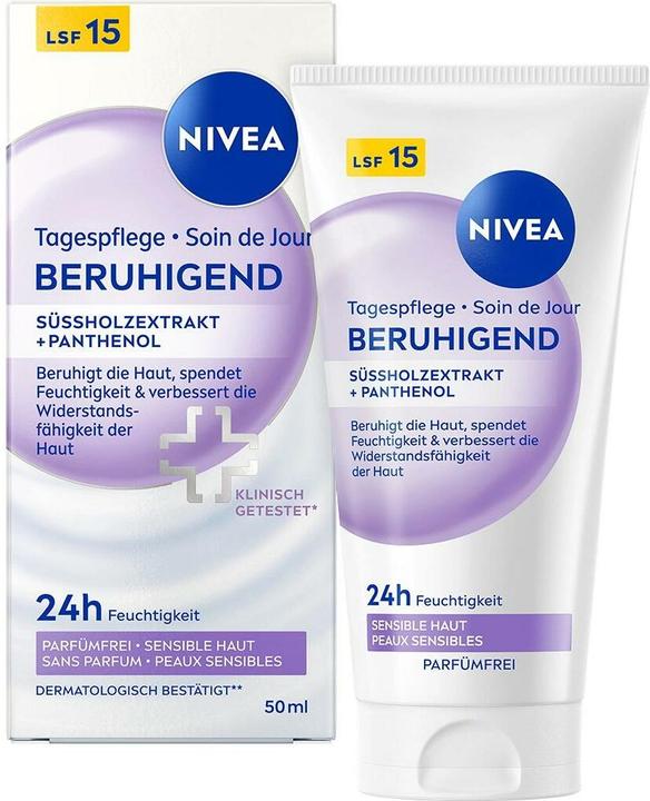 Productafbeelding NIVEA Beruhigende Tagespflege LSF15 (50 ml, Dagcrème, SPF 15)
