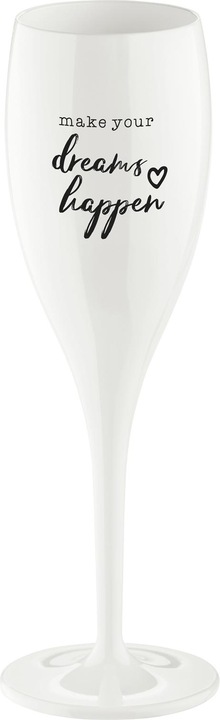 Actual product image Koziol Champagne glass super glass Make your dreams happen 100 ml, 1 pc. (10 cl, 1 Glasses, Champagne glasses)