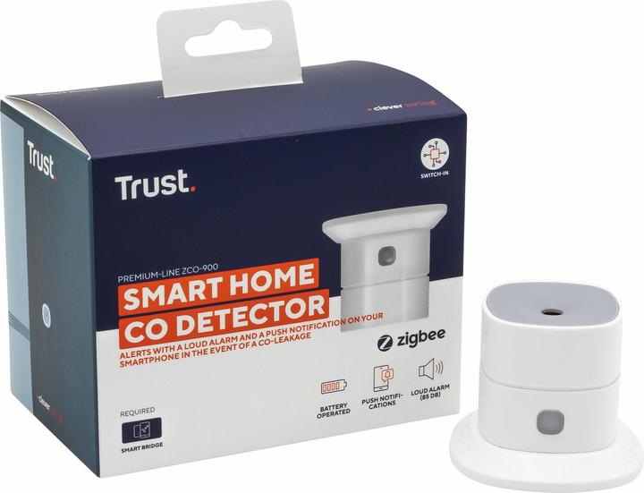 Immagine prodotto Trust Smart Home Zigbee CO Detector ZCO-900 Rivelatore di monossido di carbonio bianco HxLxL 49x60x60 mm