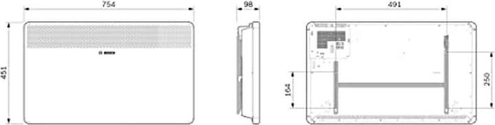 Produktbild Bosch Home Comfort HC400020 Wandkonvektor (2000 W)