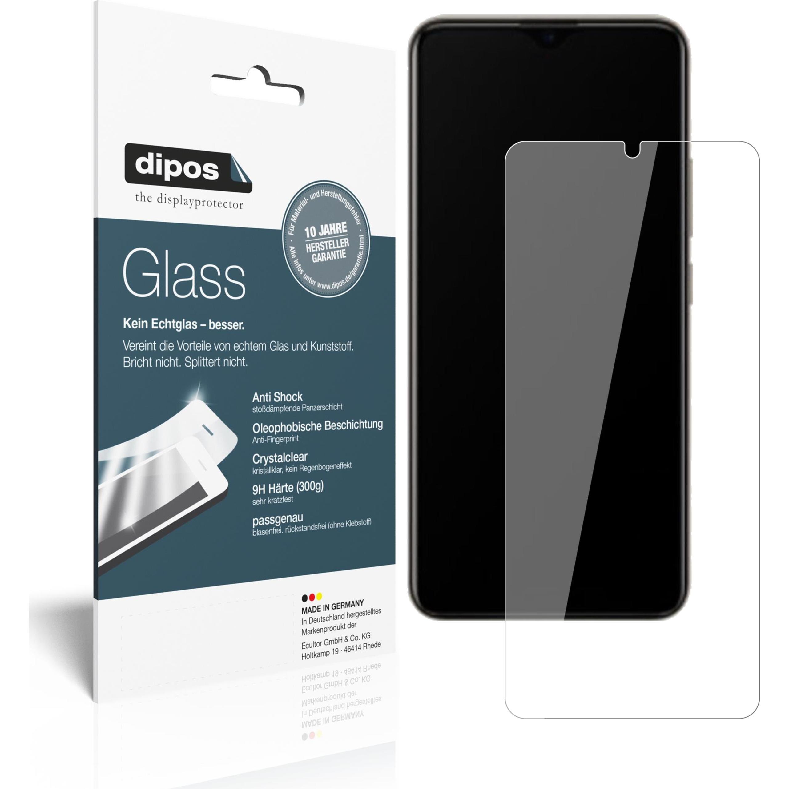 Dipos Displayschutz Anti-Shock (2 Stück, Vivo U20), Smartphone Schutzfolie, Transparent