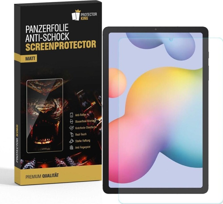 Actual product image Protectorking 1x Panzerfolie Anti-Shock matt entspiegelt (1 Piece, Galaxy Tab S6 Lite)