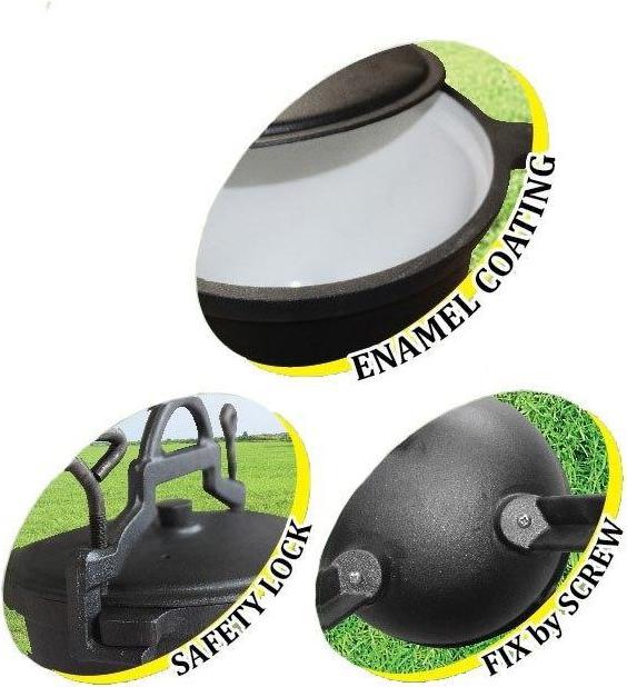 Actual product image Kinghoff Hunting Cast Iron Boiler 7l Eeled Kh-2242