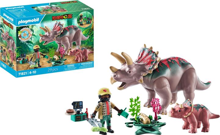 Immagine prodotto Playmobil Triceratopo con giovane animale