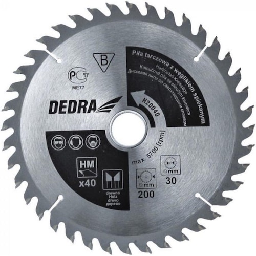 Dedra, Sägeblatt, Circular saw 210x30mm 24z. with cemented carbide - H21024