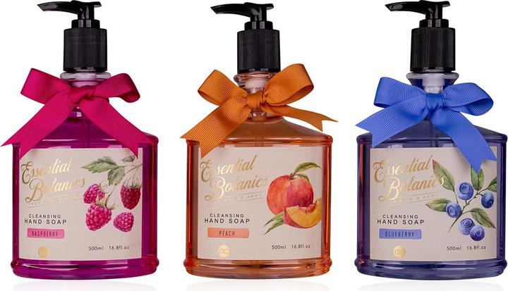 Actual product image Accentra Hand soap ESSENTIAL BOTANICS - FRUITS in pump dispenser, 500ml, 3 motifs/fragrances assorted: (Liquid soap, 500 ml)