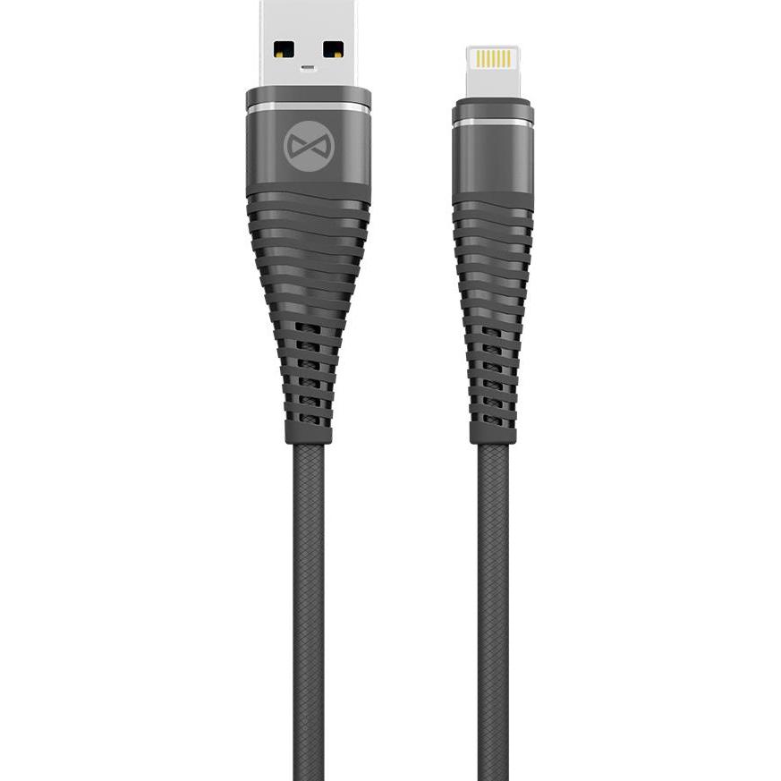 Forever Haikabel USB - Lightning 1,0 m 2A schwarz (1 m, USB 3.0), USB Kabel