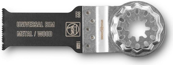 Actual product image Tajima Blade universal Bimetallic for multifunction tool 50x28mm, for wood and metal, Starlock fastening Ta