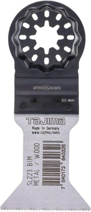 Actual product image Tajima Blade universal Bimetallic for multifunction tool 55x44mm, for wood and metal, Starlock fastening Ta