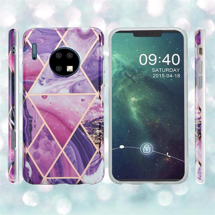 Image du produit Cadorabo Couverture IMD TPU Marbre coloré (Mate 30)