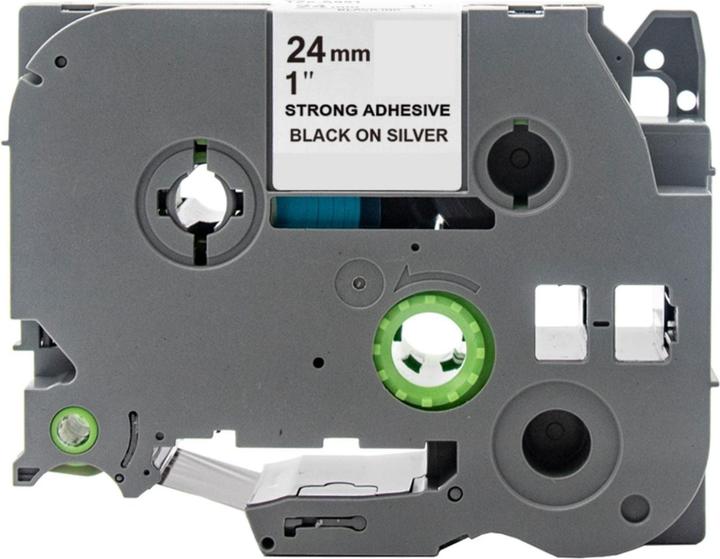 Image du produit Hermex Alternatives Etikettenband zu Brother TZe-S951 Beschriftungsband (2.40 cm, Argent, Noir)