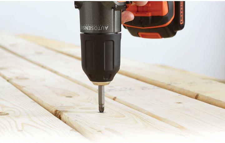 Immagine prodotto Black & Decker Trapano e avvitatore a batteria 18V Autosense, 2 batterie ricaricabili
