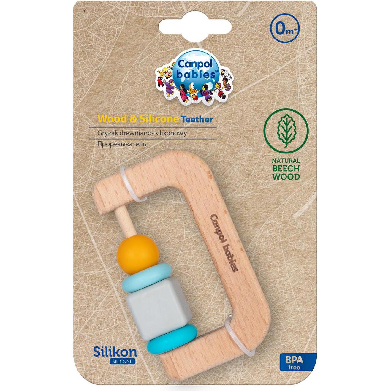 Canpol, Accessori per ciuccio, BABIES, masticatore di legno in silicone, 80/301