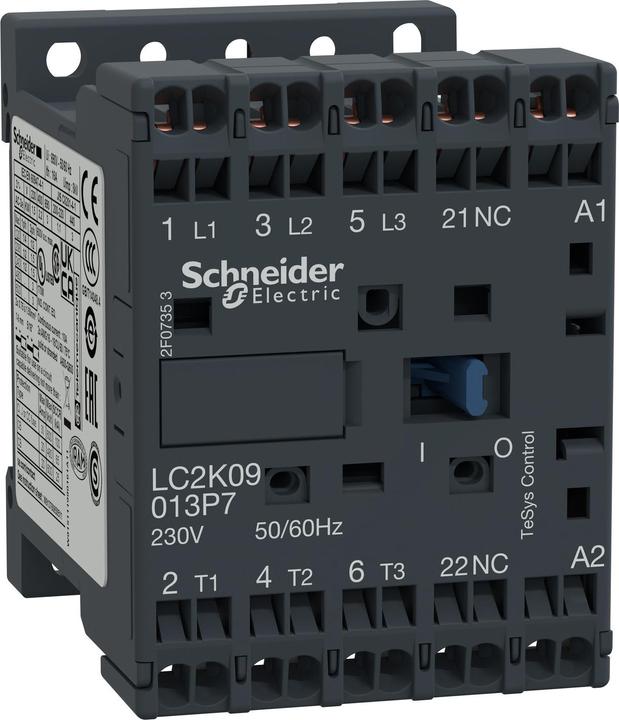 Actual product image Schneider Electric Power contactor, 3p+1S, 2.2kW/400V/AC3, LC1K06103P72