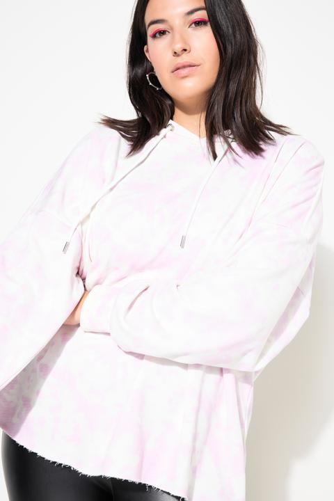 Immagine prodotto Studio Untold Maglia dal taglio squadrato con cappuccio, batik e orlo non rifinito (42, 44)