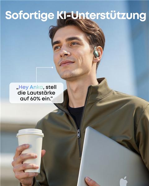 Actual product image Anker Soundcore AeroFit 2 AI green (10 h, Wireless)