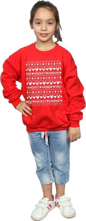 Produktbild Disney Mickey And Minnie Christmas Fair Isle Sweatshirt Mädchen (128)