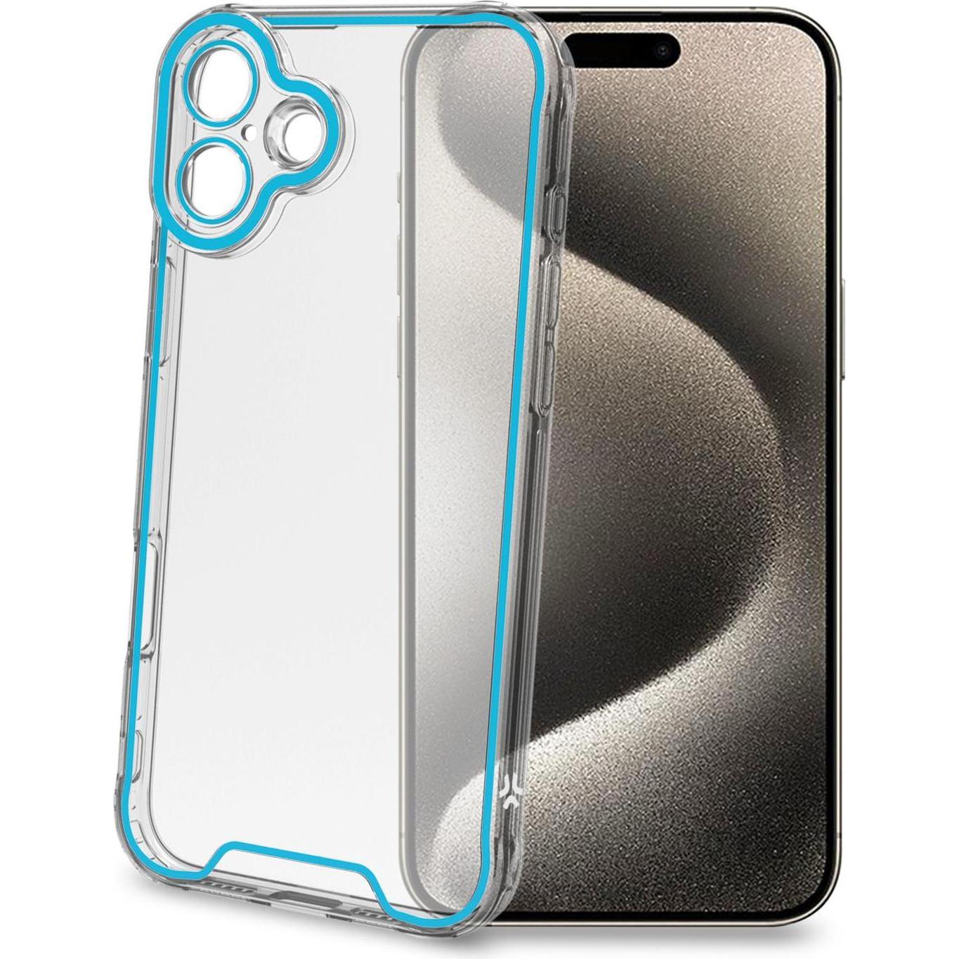 Celly Glow Cover Per Iphone 16 (Apple Iphone 16 Plus), Cover Smartphone
