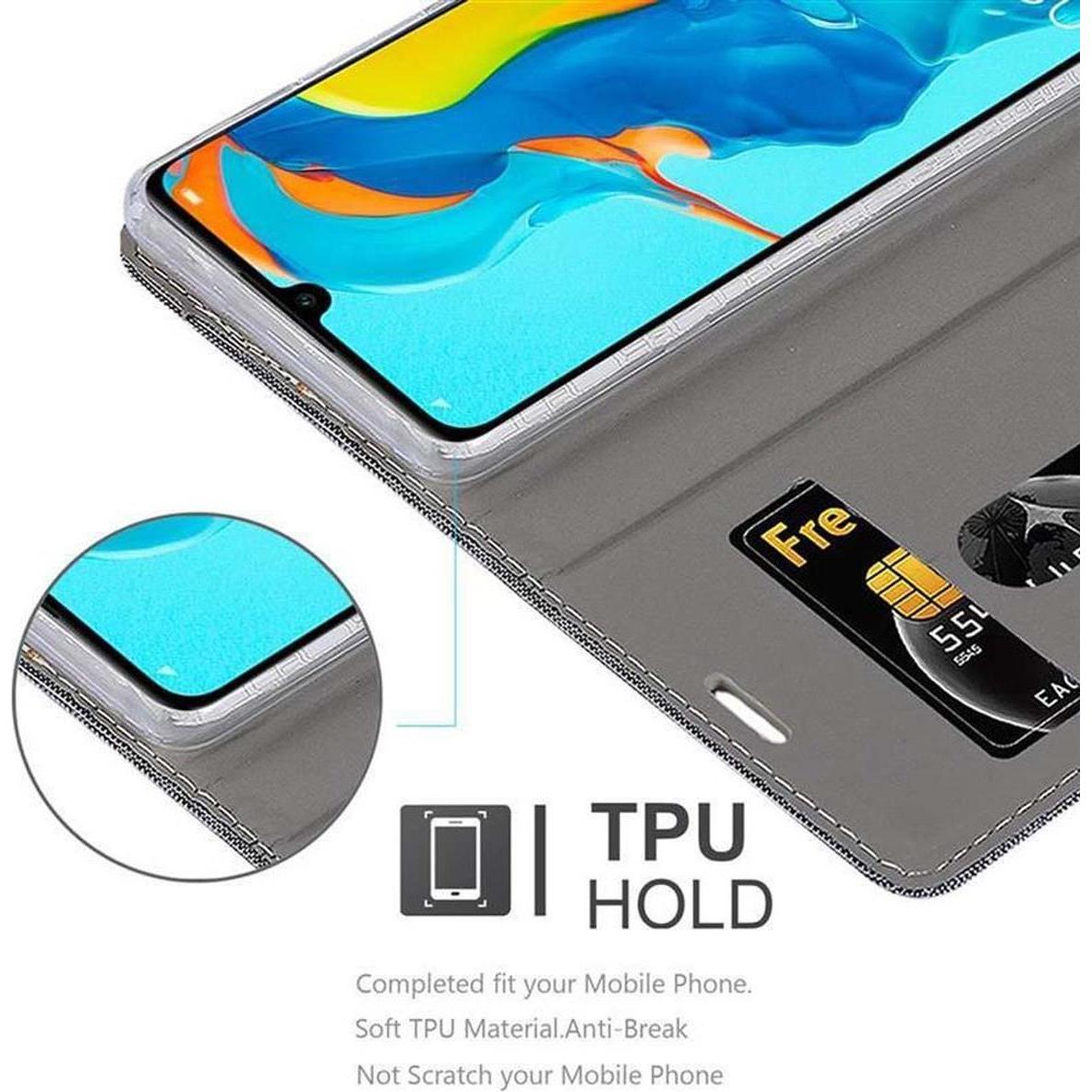 Thumbnail - Cadorabo Book Jeans Optik Cover (Huawei P30 Lite), Smartphone Hülle, Grau