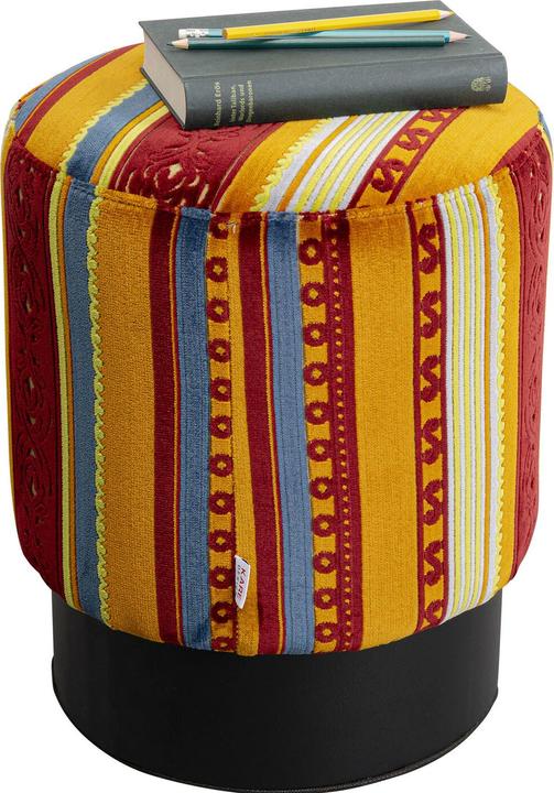 Produktbild Kare Design Hocker Cherry Very British Black Ø36cm