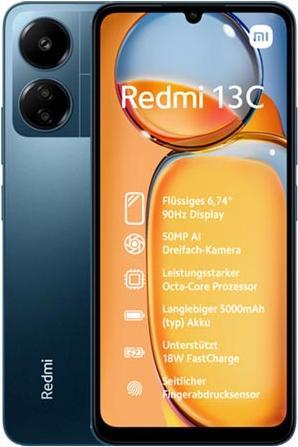 Produktbild Xiaomi Redmi 13C (128 GB, Navy Blue, 6.74", Dual SIM, 4G)