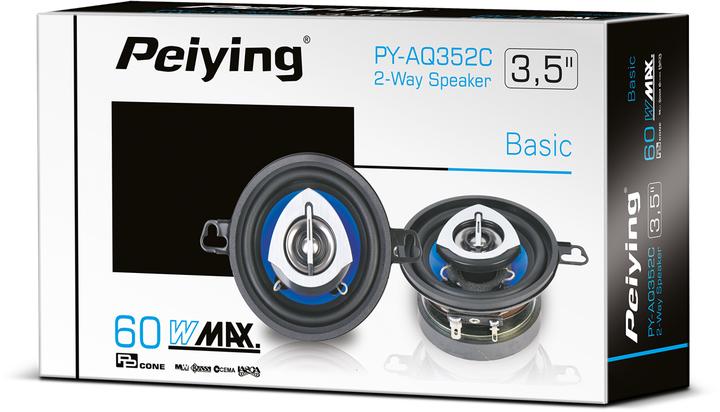 Actual product image Peiying Car speaker PY-AQ352C 3.5 " (7.62 cm)