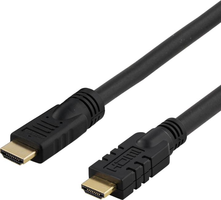Produktbild Deltaco active hdmi kabel hdmi high speed with ethernet 20m black (20 m, HDMI, 1.4)