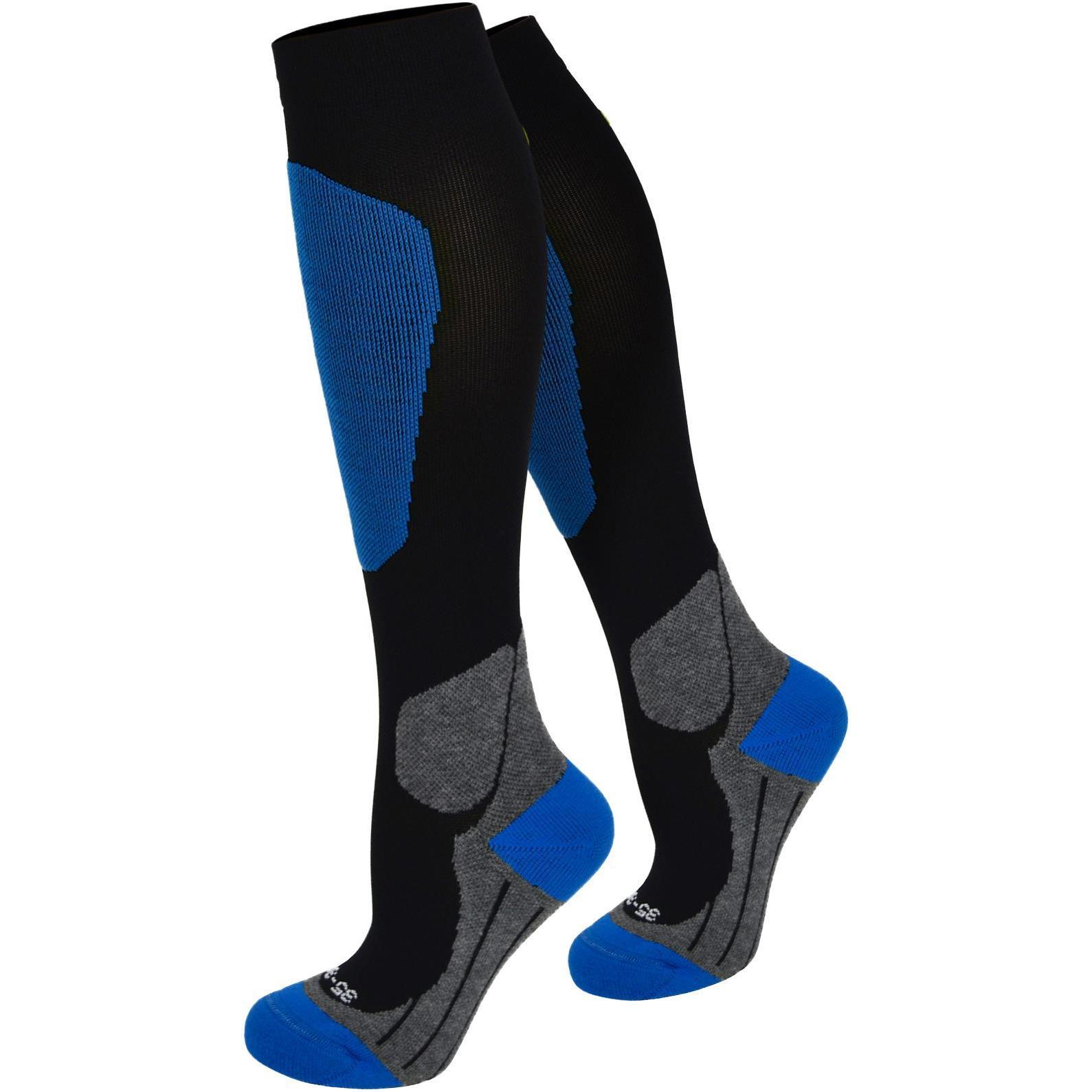 Normani, Herren, Socken, Sport-Kompressionskniestrümpfe, Schwarz, (Einzelpack, 35 - 38)