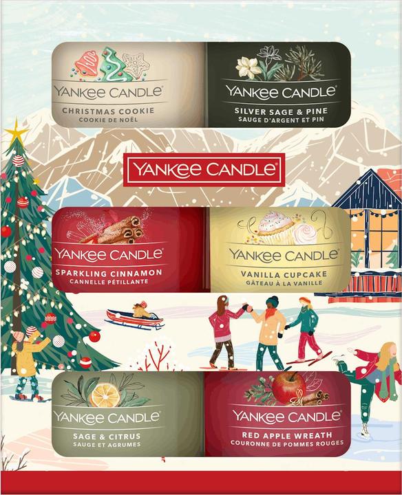 Yankee Candle Après Ski, 6 Filled Votivekerzen, Geschenkset (6-teilig)