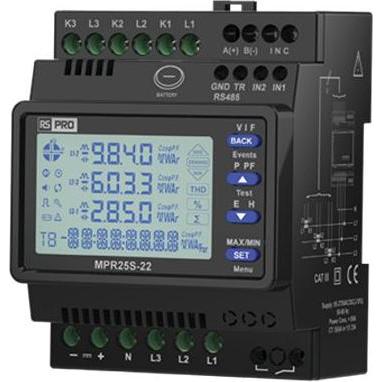 RS PRO, Misuratore energia, Energiemessgerät LCD 91mm x 57.8mm, 1-stel