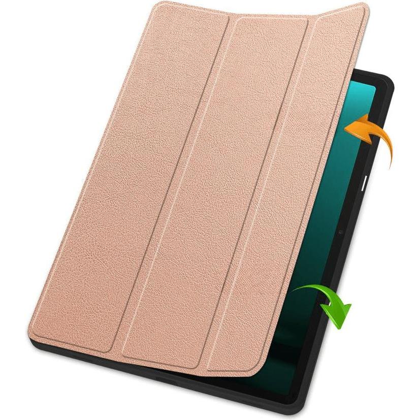 Thumbnail - Cover-Discount Galaxy Tab S9+ / S9 FE+ - Smart Case Silikon roségold (Galaxy Tab S9 Plus), Tablet Hülle, Rosa