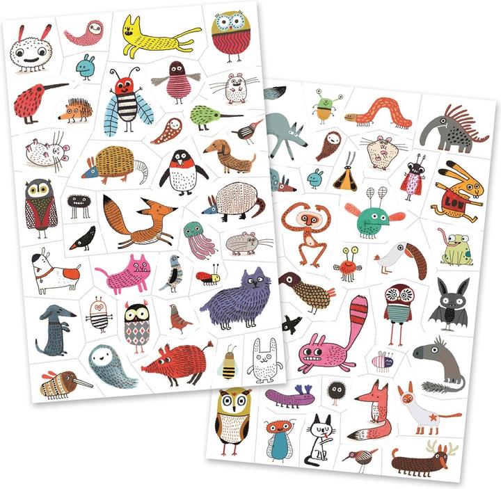 Actual product image Djeco Tattoos Small animals