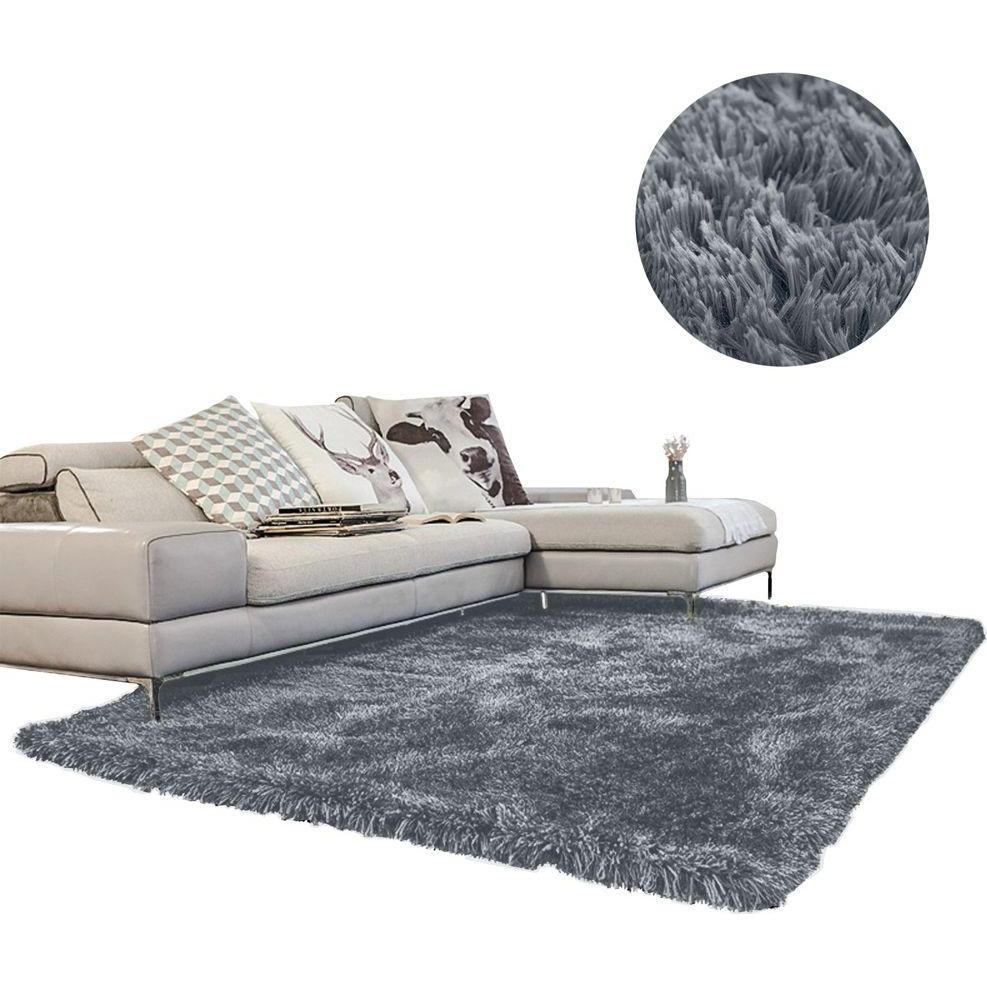 Nenurodyta, Teppich, Carpet - Living Room Shaggy 200x200 - Dark silver universal (200 x 200 cm)