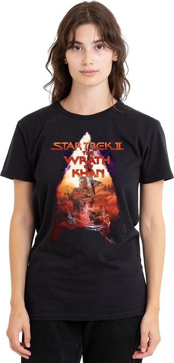Actual product image Unisex Adult The Wrath of Khan Poster T-Shirt (L)