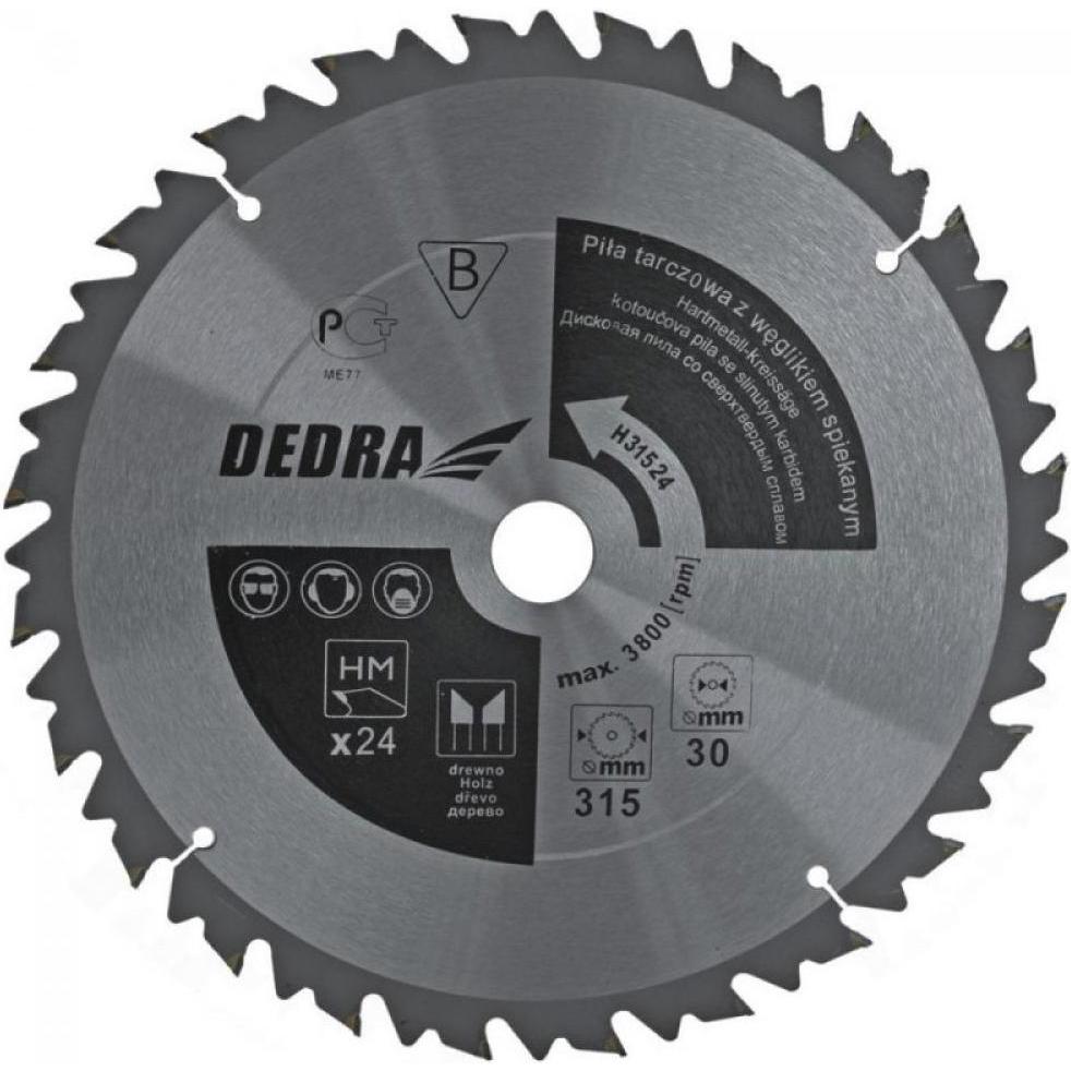 Dedra, Sägeblatt, Circular saw 315x30mm 24z. with carbide inserts and limit switch - HL31524