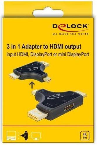 Produktbild Delock Monitoradapter DP miniDP HDMI (HDMI, 6.90 cm)