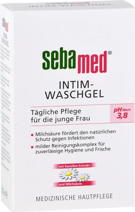 Actual product image Sebamed Intim Waschgel pH 3,8, 200 ml Gel (Intimate washing lotion, 200 ml)
