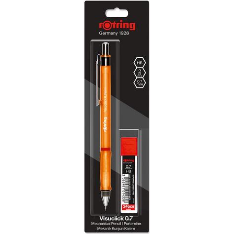 Rotring, Bleistift, Feinminenstift Visuclick 0,7HB+Minendose far.sor 12e (0.70 mm, HB, 12 x)