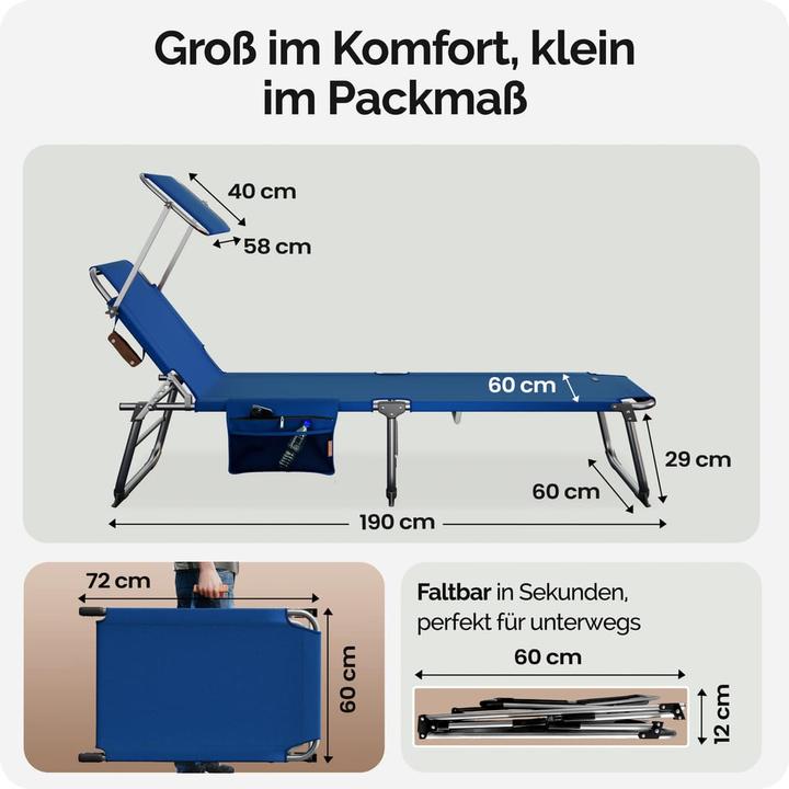 Produktbild Casaria Sonnenliege (190 cm)