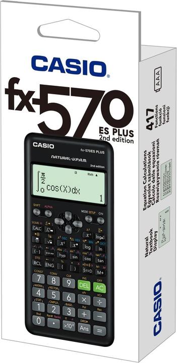 Casio Calcolatrice scientifica FX-570ES PLUS II, 230 x 142 x 26 mm (Batterie)